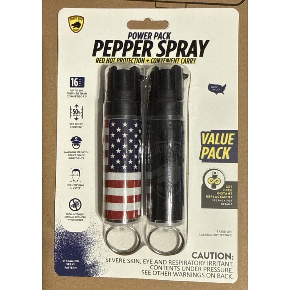 Power Pack Guard Dog Security Pepper Spray Keychain New